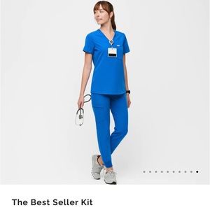 Figs Scrub Set - Royal Blue